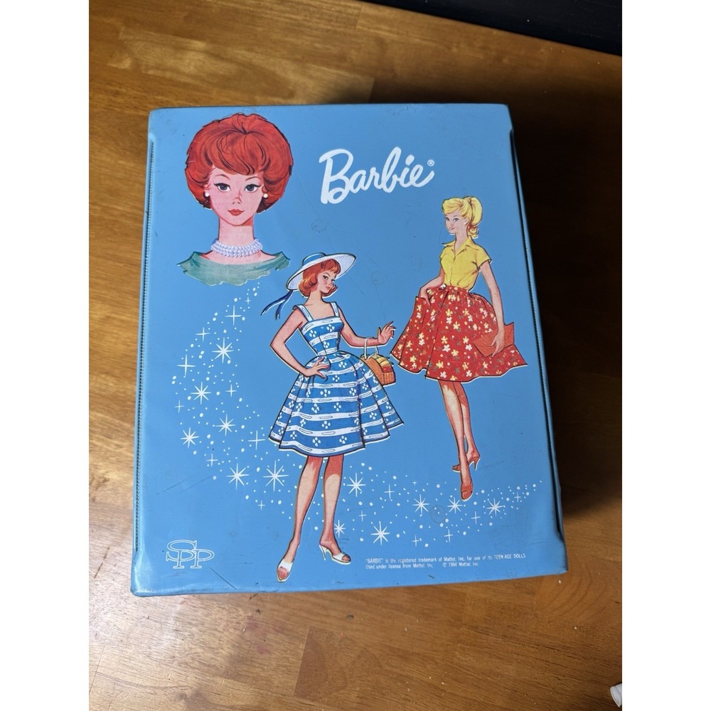 1960's vintage Blue Mattel Barbie dolls Clothe Accessories And Case